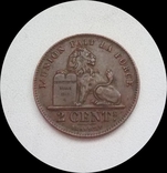 Бельгия 2 цента 1912 г., фото №2