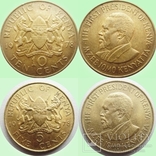 73.Кения 5 и 10 центов, 1978 год. Президент Джомо Кениата, фото №2