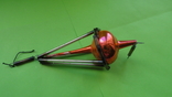 Елочная игрушка СССР стеклярус шар к14, фото №3