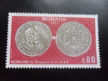 Монако. 1977 г. Монета.  марка  МН, фото №2