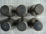 Набор оловянных рюмок стопок стаканов (6 штук) Клеймо Rein Zinn WMF. Германия., фото №6