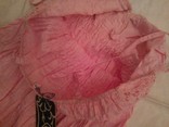 Майка-туника-блузка с деревянными бусами розовая рр С, photo number 11