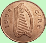 186.Ирландия 2 пенса, 1998 год, фото №3