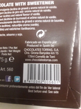 Черный шоколад Torras 51% какао без сахара, без глютена., numer zdjęcia 5