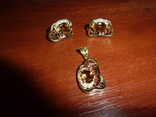 Гарнитур с золотистыми цитринами, фото №2
