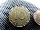 Германия 2 монеты цена за обе 10 и 1 пфенниг 1990 и 1996 года, фото №3