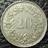 20 рапенів Швейцарія 1960 B, фото №2