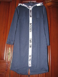 Платье в спортивном стиле с капюшоном темно-синее рр с, фото №4
