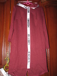 Платье в спортивном стиле с капюшоном цвет марсала (бордо) рр С, фото №2