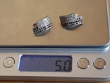 Украина. Серьги серебро 925 проба. Много камней., фото №10