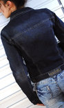 Джинсовый пиджак с нашивками . XL., фото №3