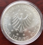 10 евро 2009 Германия, 100 лет со дня рождения графини Марион Дёнхофф, серебро, фото №3