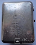 Портсигар Кремль 170 грамм серебро 875, фото №2