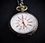 Часы карманные в футляре Серебро 800, фото 4