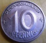 10 пф 1953 Е. Німеччина.( особлива Е (Дрезден) -Дойчланд. (НДР), фото №2