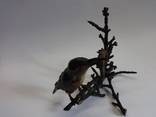 Фигурка статуэтка Птичка Зимородок с рыбой в клюве на ветке, фото №3