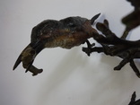 Фигурка статуэтка Птичка Зимородок с рыбой в клюве на ветке, фото №2