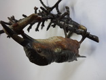Фигурка статуэтка Птичка Зимородок с рыбой в клюве на ветке, фото №7