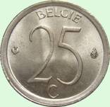 143.Бельгия 25 сантимов, 1974 год,надпись на голландском - 'BELGIE', фото №3