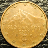 1 євроцент Словаччина 2009, фото №2