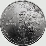 8.США ¼ доллара, 2000 Квотер штата Нью-Гэмпшир ,мондвор: "P" - Филадельфия, фото №2