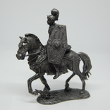 Легионер на коне со щитом. Олово. 9,5см, фото №2