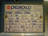 Двигатель к насосу Pedrollo pump JSWm 10MX 0.75кВт, photo number 3