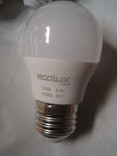 LED лампа  6W Е27 4000K EcoLux ,,Шарик,,в лоте 6 лампочек №1, фото №7