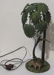 Венская бронза : Скульптура-настольная лампа с пальмами  и слоником ., фото №3