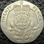 20 пенсів Британія 1982, фото №2