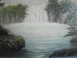 "Водопад" старая картина, подписная., фото №6