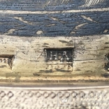Серебряная тарелочка 84 пр. 1850 г. чернь золочение, фото №4