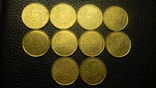 20 євроцентів Франція (порічниця) 10шт, всі різні, фото №3