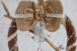 Рождественский венок декор для дома в шоколадных тонах, d-38см., numer zdjęcia 7