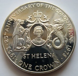 Сент-Хелена, серебрянная крона 1978 г., 25 лет правления Елизаветы, photo number 2