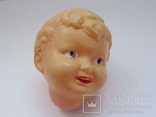 Голова куклы СССР мальчик целлулоид колкий пластик, фото №2