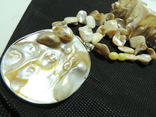 Ожерелье с кулоном + браслет из раковины настоящего жемчуга, фото №7