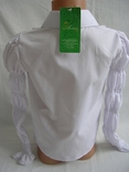 Рубашка белая с рюшами, фото №3