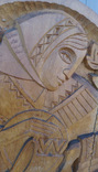 Барельєфи в народному стилі різьба по дубу 65см, фото №6
