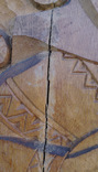 Барельєфи в народному стилі різьба по дубу 65см, фото №7