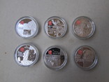 Набор монет 5 фунтов Великобритания. Олимпиада 2012. 6 штук. 2, фото №3