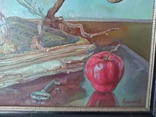 Картина "натюрморт с яблоком ", фото №4