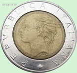 144.Италия 500 лир, 1994 г., 500 лет со дня рождения Луки Пачоли, фото №3