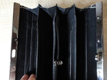 Женский кожаный кошелек HASSION черный (с глянцевым покрытием), фото №4