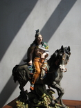 Індіанський вождь на коні. Скульптура. Порцеляна., фото 2