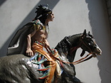 Індіанський вождь на коні. Скульптура. Порцеляна., фото 4