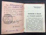 Медаль За трудовую доблесть № 19390 + книжка., фото 3