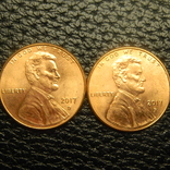 1 цент США 2017 (два різновиди), фото №3