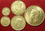 5 серебряных монет Новой Зеландии 1934-1949 г, фото №3