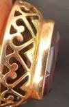 Золотое кольцо с александритом 583 пр. со звездой, фото 4